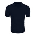 thumbnail image 5 of Men's Golf Shirt Casual Sports V Neck Ribbed Collar Short Sleeve Fashion Casual Solid Color Plain Spring & Summer Regular Fit 2XL, 5 of 5