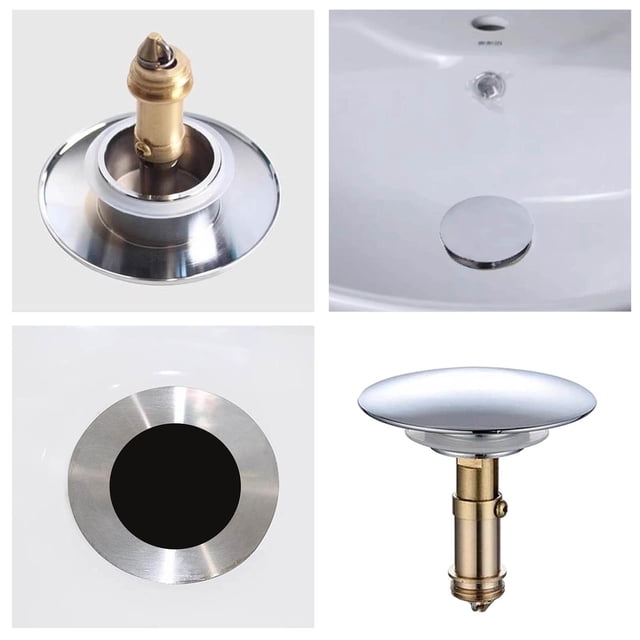 Faucets Up Bath Plug Universal Plug 66mm Push Stopper With 28mm Bouncing Core Metal Plug For Bath Bathroom Kitchen Sewers