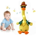 thumbnail image 5 of Talking Dancing Duck Toy, Repeating What You Say, Mimicking Toy Dancing Duck Baby Toys for Infants, Singing Duck Stuffed Animal Plush Toys, Baby Toys 6-12 Months Musical Interactive Tummy Time Gifts, 5 of 10