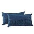 thumbnail image 4 of Home Soft Things Ikat Velvet 2 Piece Throw Pillow Cover Set - Blue - 14" x 26", 4 of 6