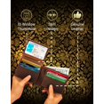 thumbnail image 3 of Slim Bifold Wallets For Men RFID - Front Pocket Leather Small Mens Wallet With ID Window Gifts For Men, 3 of 7