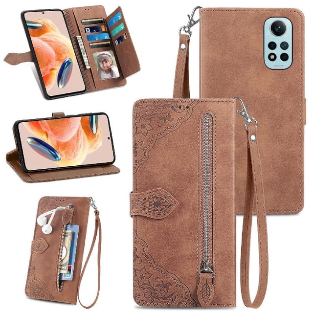 Funda billetera anti-golpes para GANGXUN Redmi Note 12 Pro 4G , ideal para día a día y trabajo