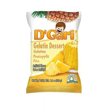 D'Gari Pineapple Gelatin Dessert, 4.2 oz