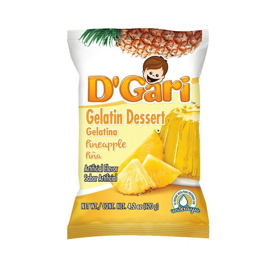 D'Gari Pineapple Gelatin Dessert, 4.2 oz
