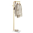 thumbnail image 3 of Freestanding Coat Rack with Heavy Quartz Stone Base, 3 Round Hooks for Entryway, Bedroom & Office, 3 of 9