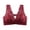 Red, variant on Womens Seamless Daisy Bras No Underwire Push Up Front Closure Bralette Full Coverage Comfortable Bra Breathable T Shirt Daily