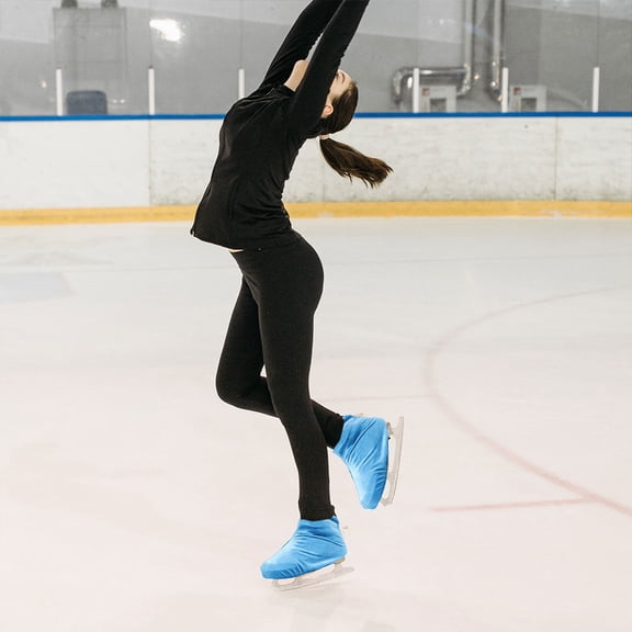 HONMEET Elastic Ice Skate Guards Covers, Sky , 1 Pair, Protective Skating Blade Covers for Ice Skates