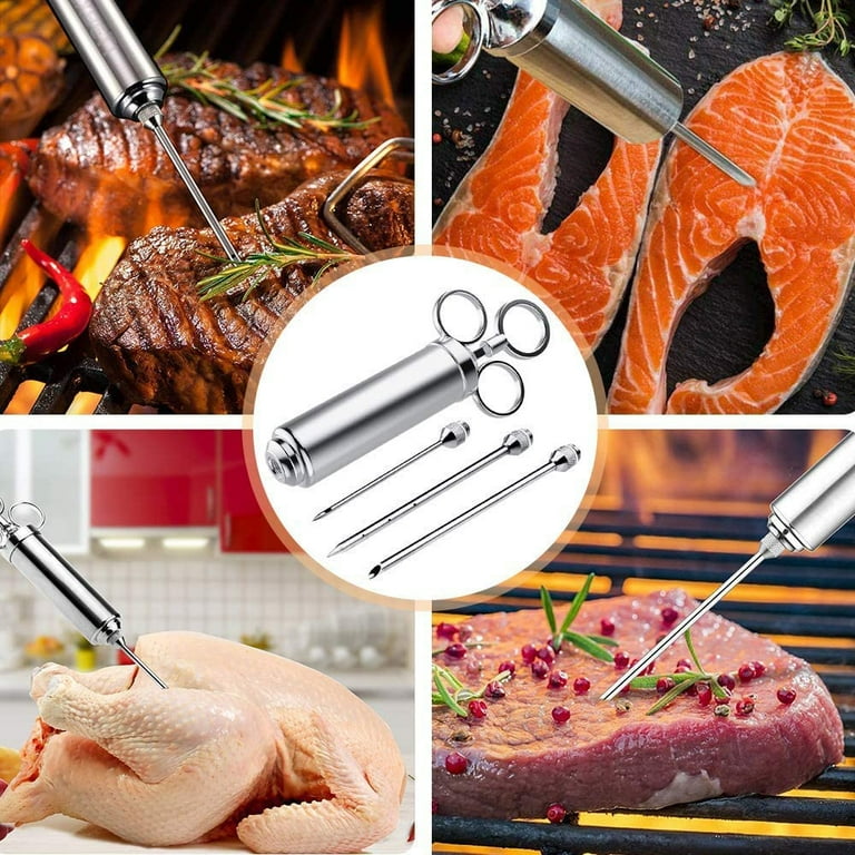 304 Stainless Steel Meat Injector Turkey Seasoning Injector Kit