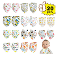 thumbnail image 1 of 20 Piezas Baberos Para Niñas, Baberos De Bandana Para Niños, Bandanas Xtellar blanco, 1 of 4