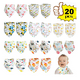 thumbnail image 1 of 20 Piezas Baberos Para Niñas, Baberos De Bandana Para Niños, Bandanas Xtellar blanco, 1 of 4