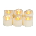 thumbnail image 1 of CANDLE CHOICE Battery Operated Flameless Tea Lights Votives Realistic Flickering Fake Electric LED Tealight Candles Set for Halloween Christmas Party Wedding Decorations Batteries Included 6 Pack, 1 of 4