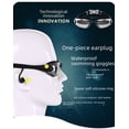 thumbnail image 2 of Gafas de natación HD antivaho e impermeables, gafas de natación para hombres y mujeres con montura grande y tapones para los oídos, gafas de natación lisas, 2 of 6
