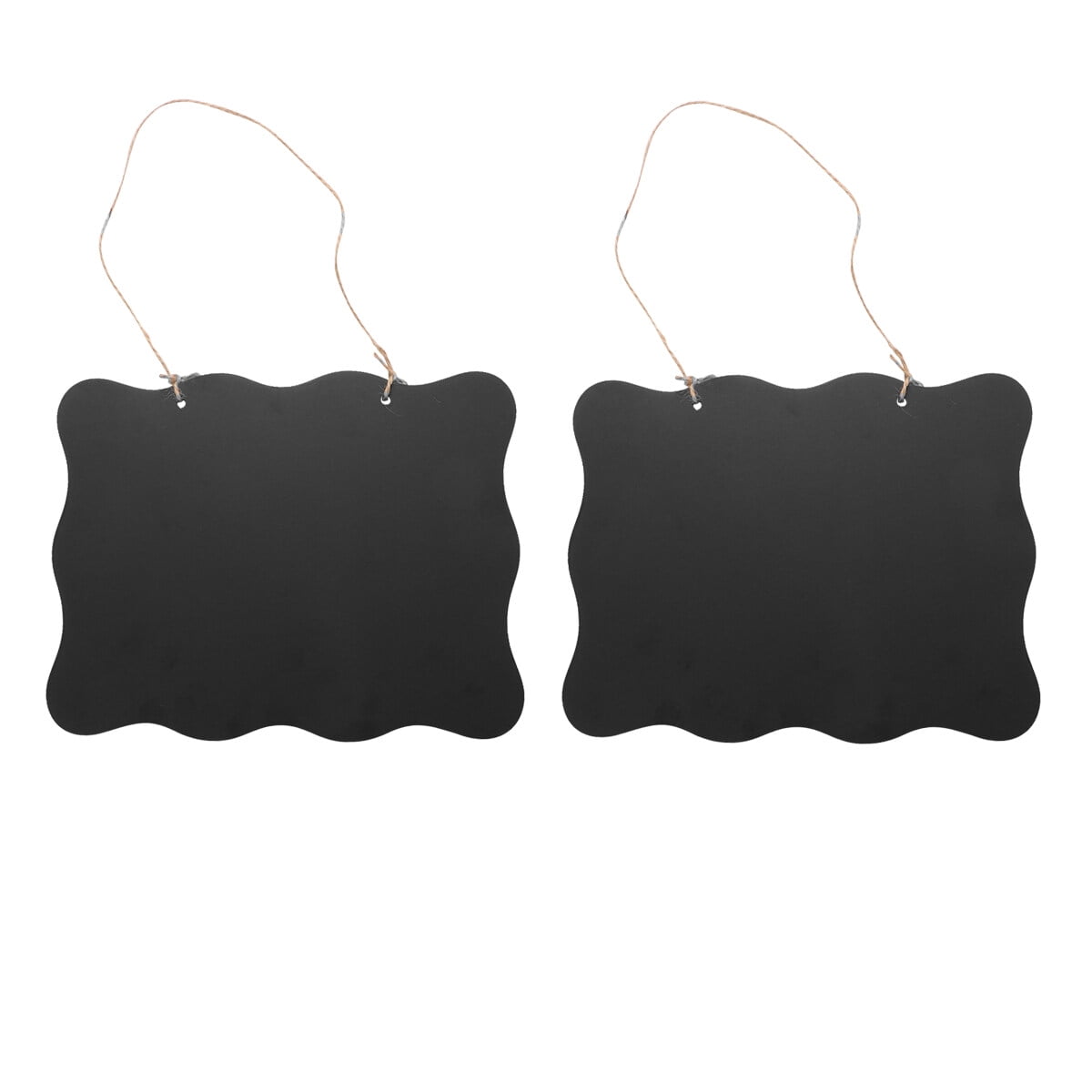 2 Pcs Wooden Double Sided Chalkboard Hanging Pendant Creative