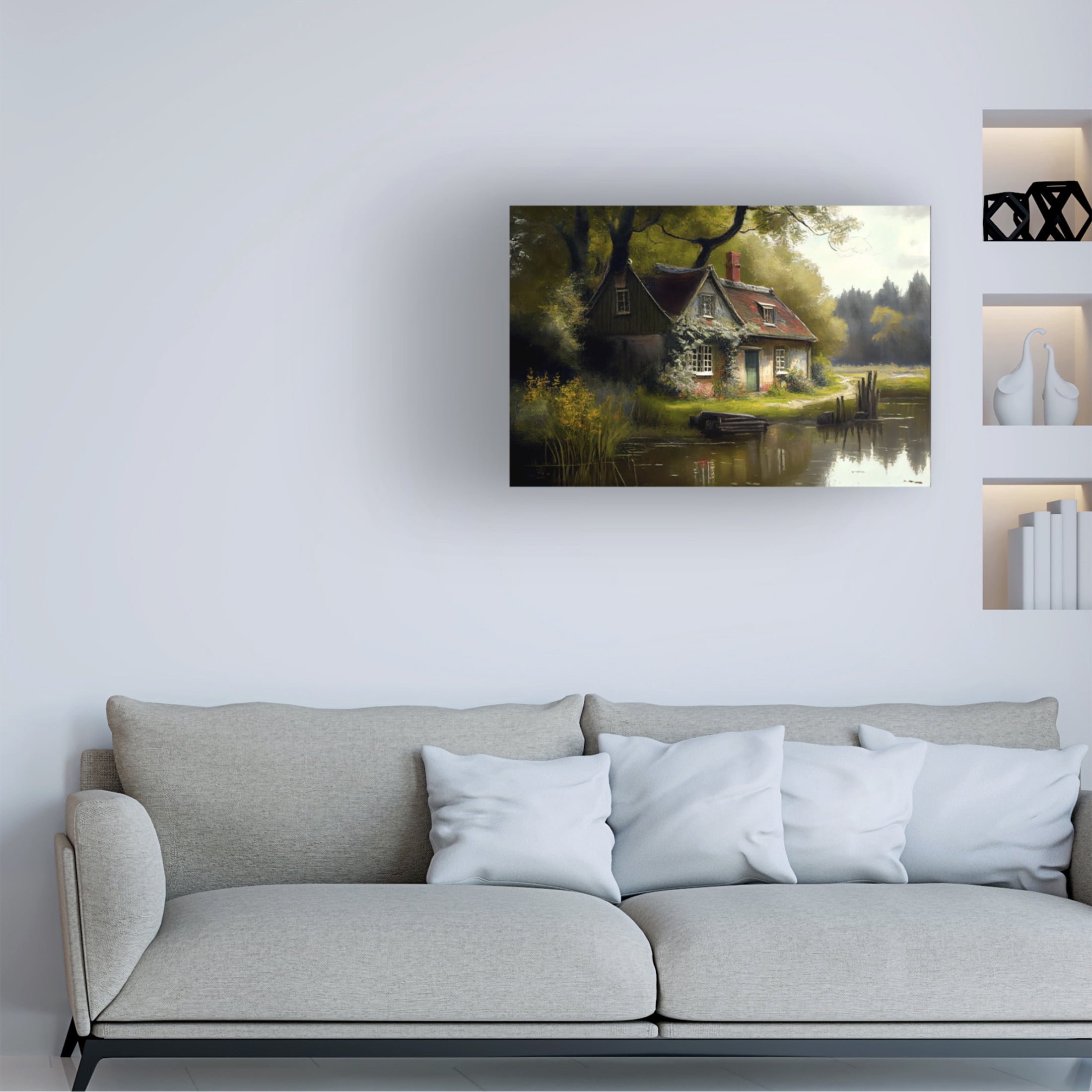 Canvas Wall Art - Sasha 'Cabin VI' Wall Art for Living Room, Bedroom, or Office Décor by Trademark Fine Art - 32 x 22 Inches