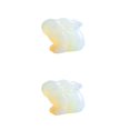 thumbnail image 4 of Injueey Figuritas de cristal conejito Animal Dongling Jade tallada animales ornamento liebre estatua hecha a mano regalo para el hogar Blanco 2piezas, 4 of 6