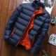 thumbnail image 3 of Chaqueta de algodón con cuello levantado para hombre joven, chaqueta cálida informal de alta calidad, a la moda, para otoño e invierno, novedad de 2024, 3 of 5