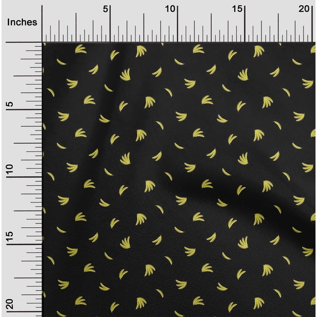 oneOone Polyester Lycra Fabric Banana Fruit Printed Craft Fabric BTY 56 Inch Wide