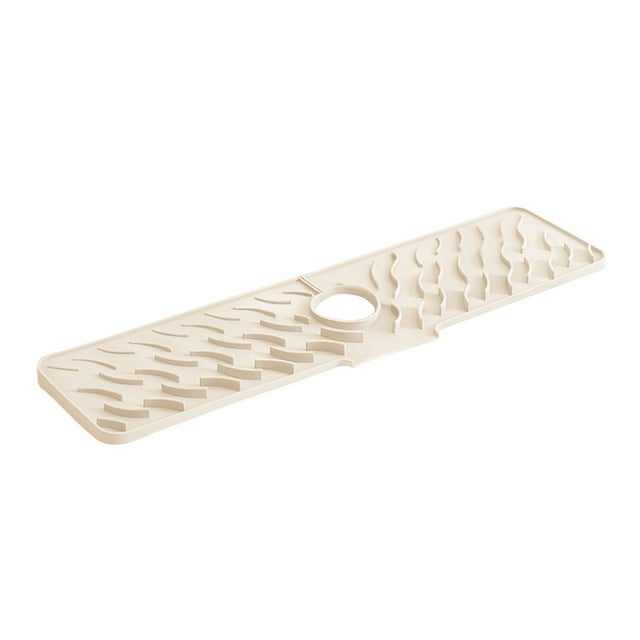 Faucet Mat For Kitchen Slope Fast Self Draining Silicone Guard Area Tidy Bathroom Protector Water Mat