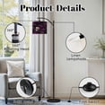 thumbnail image 6 of Arc Floor Lamp with Adjustable Lampshade Skull Deep Purple Roses Gothic Floral Black Standing Lamp 3 Color Temperatures Dimmable Tall Pole Lamp with Foot Switch for Bedroom Reading Room, 6 of 8