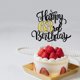 thumbnail image 4 of Decoración para tartas Leetaivie con purpurina para cumpleaños número 63, color negro y dorado, 4 of 6