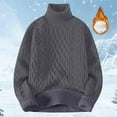 thumbnail image 4 of Breezora Women Cable Knit Sweater High Neck Pullover Casual Warm Long Sleeve Winter Jumper Coat XL Size Grey, 4 of 5