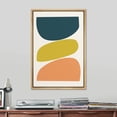 thumbnail image 5 of PixonSign Framed Canvas Print Wall Art Mid-Century Pastel Multicolor Semi Circle Collage Abstract Shapes Illustrations Modern Art Decorative Minimal for Living Room, Bedroom, Office - 24"x36" NATURAL, 5 of 5