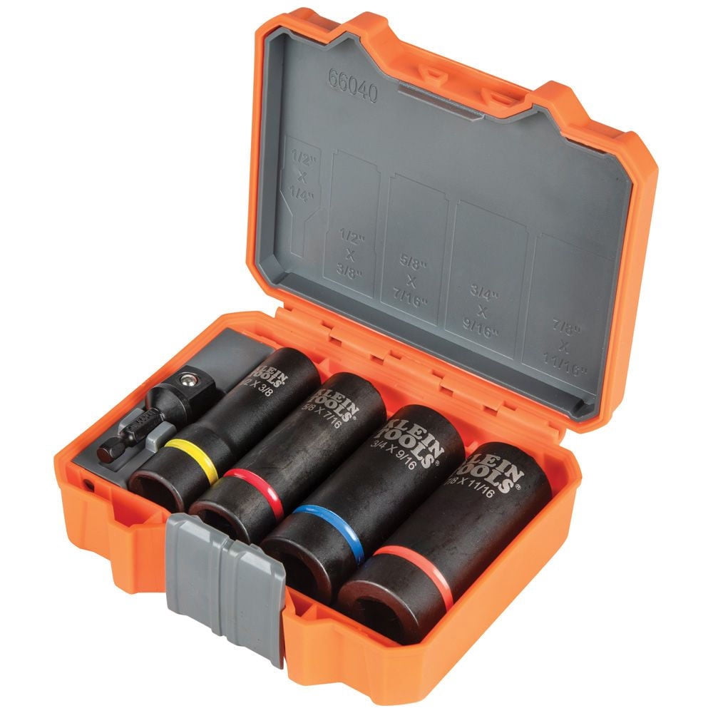 Klein Tools 66012 5/8 in. and 7/16 in. 2-in-1 12-Point Impact Socket