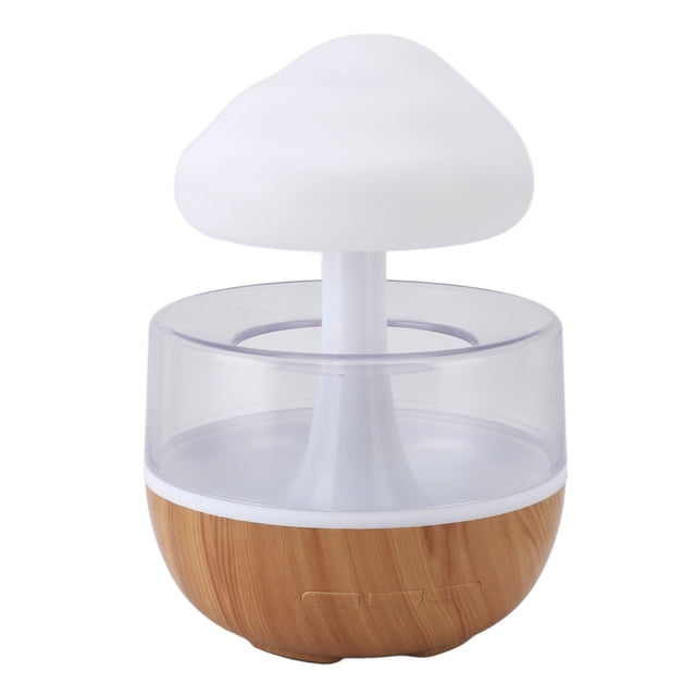 Humidificador De Aromaterapia Pequeño, Humidificador De Gota De Lluvia De Niebla Fina Con Luz Nocturna, Silencioso, Decorativo Para El Hogar Y La Oficina