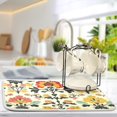thumbnail image 2 of Yayeee Dish Drying Mat for Kitchen Counter Ultra Absorbent Easy Clean Pad 18x16", Beige Floral, 2 of 7