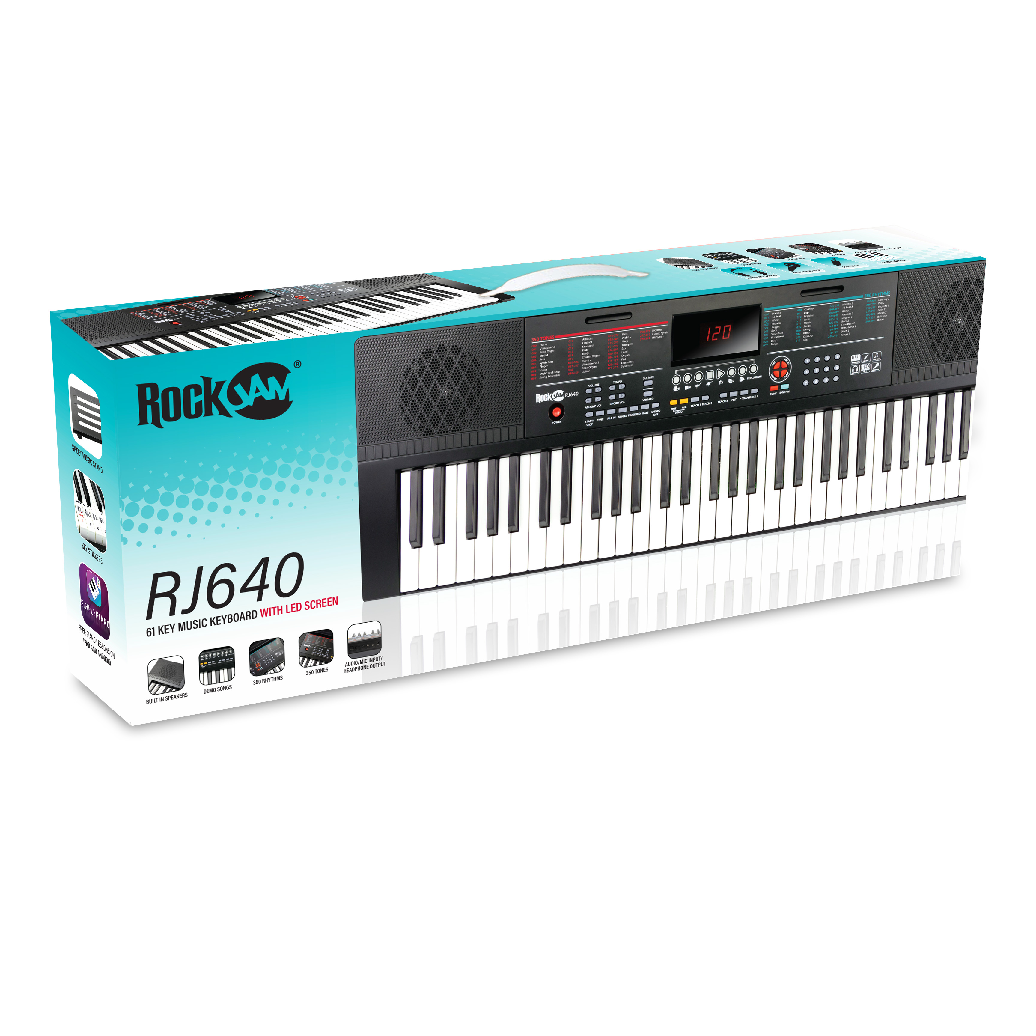 RockJam 61-Key Electronic Keyboard Piano with Stand photo 7