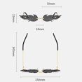 thumbnail image 4 of HAHDAXIA Lunettes de Soleil Polygone Flamme pour Femmes Sans Monture Fête Colorées Punk Lunettes Cosplay Lunettes Hommes, 4 of 7