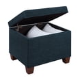 thumbnail image 3 of Convenience Concepts Madison Storage Ottoman, Dark Blue Fabric, 3 of 7