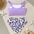 thumbnail image 5 of Ymyiu Tankini Swimsuits for Girls Girls Swimsuits Bikini Set Kids Bathing Suit Bikini Top Two Piece Girls' Swimwear Size 7-8 Years (Purple,7-8 Years), 5 of 6