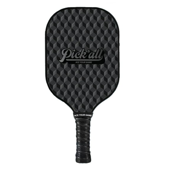 Pickleball 1 Paddle - T700 Raw Carbon Fiber Pickle Ball Racket For High Grip & Spin - 16mm Honeycomb Core & Curve X Technology - Pro Plus Series For Advanced Players