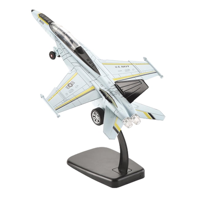 TISHITA 1/100 F18 Fighter Model Aircraft Model Tabletop Decor for Living Room light blue