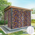thumbnail image 6 of Outdoor Curtains for Patio Waterproof, Orange Purple Spring Floral Outdoor Privacy Panels Grommet, Vintage Botanical Summer Flower Blackout Outside Curtains for Porch/Cabana 54"x95", 2 Panels, 6 of 8