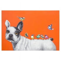 Yosemite Home Decor "Unusual Alliance" Wood Wrapped Wall Art in Multi-Color