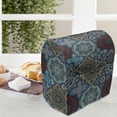 thumbnail image 4 of Moroccan Lounger Chair Bag, Patchwork Style Vintage Ottoman Inspiration Retro Motifs, High Capacity Storage with Handle Container, Lounger Size, Sand Brown Blue and Ruby, by Ambesonne, 4 of 5