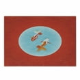 thumbnail image 1 of Goldfish Cutting Board, Pair of Goldfishes over Inverted Japanese Flag in Waves Print, Decorative Tempered Glass Cutting and Serving Board, in 3 Sizes, by Ambesonne, 1 of 2
