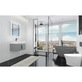 thumbnail image 5 of Amazon 24" Gray Wood Floating Vanity with White Top and Black Trim, 5 of 10