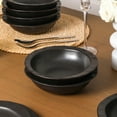 thumbnail image 2 of Stone Lain Oasis 12-Piece Dinnerware Set Stoneware, Black, 2 of 7