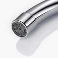 thumbnail image 4 of Grifo de baño cromado de dos manijas de arco bajo con conjunto de drenaje, grifo doble de cobre para lavabo frío y caliente, grifo giratorio 360, lavabo para inodoro, 4 of 4