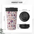 thumbnail image 3 of Honeii rock Skull record Retro Print Travel Coffee Mug Insulated Coffee Cup with Leakproof Lid, Coffee Tumbler, Reusable Coffee Cups with Seal Lid, 3 of 8