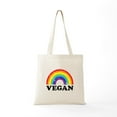 thumbnail image 5 of CafePress - Vegan Rainbow Tote Bag - Unisex Canvas Tote Bag, Beige, 1-Piece, 5 of 6