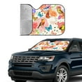 thumbnail image 4 of Bingfone Flowers And Birds Watercolor Car Windshield Sun Shade Protector Keep Your Vehicle Cool Sun Shield Visor Cover Foldable For Car Truck Suv-Small, 4 of 9
