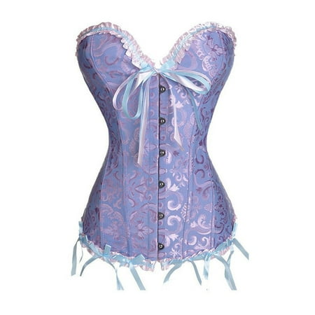 

EYIIYE Women s Corset Lace Floral Waist Shaping Bustier Tops for Wedding Dating Costume Party Photography