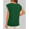 thumbnail image 2 of Alsol Lamesa Women's Crewneck T Shirt Cap Sleeve Summer Tops Trendy Casual Loose Tank Tops, 2 of 5