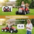 thumbnail image 6 of Farmdex 24V Ride on Tractor with Detachable Trailer, Ride on Toys for Kids w/ Remote Control, Electric Cars for Kids, LED Lights, Bluetooth, Music, MP3, Red, 6 of 8