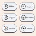 thumbnail image 6 of 304 Stainless Steel 1.2L Insulated Lunch Box - 3 Compartment Leak-Proof Bento with Foldable Spoon, Keeps Food Hot/Cold, for Office & Adults, White, 6 of 6
