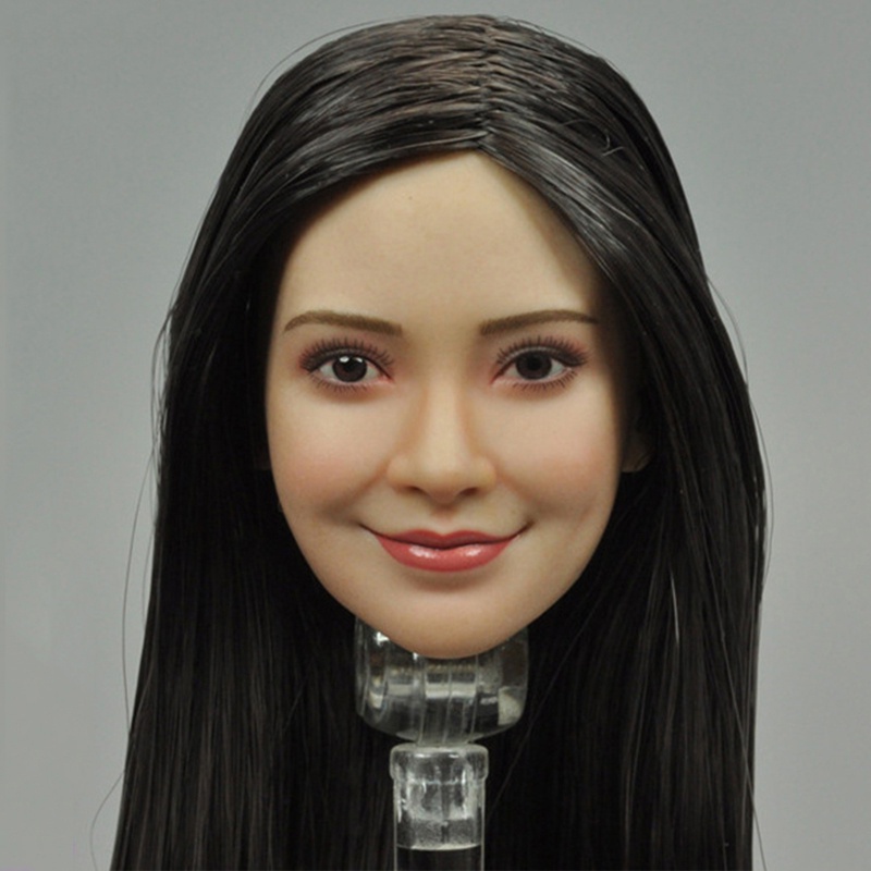 1/6 Scale Asian Female Star Head Sculpt For 12" Action Figure Body Doll